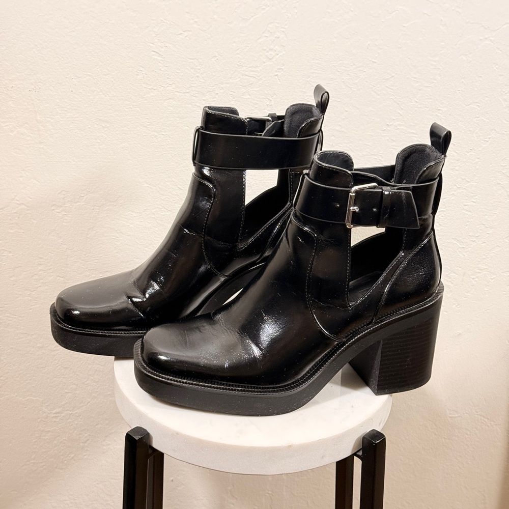 Zara block heel booties